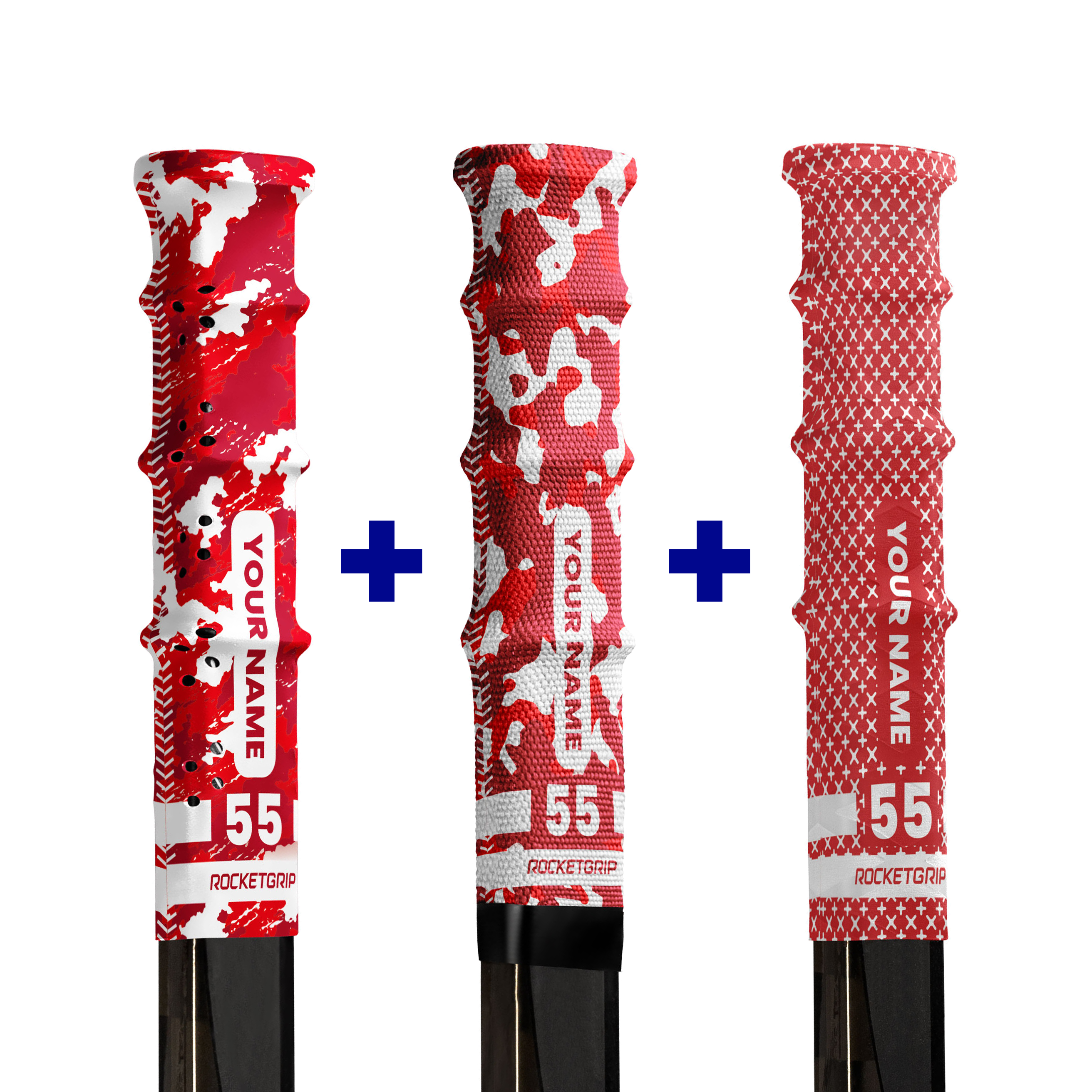 Starter-Pack Camo Hockey Grips (3-pack) + Tackifier