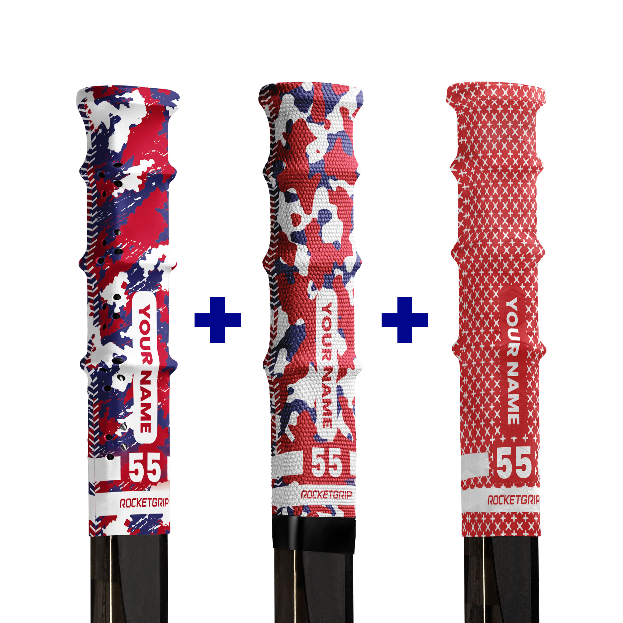 Starter-Pack Camo Hockey Grips (3-pack) + Tackifier